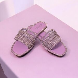Rouge! Lavender Rhinestone Sandals